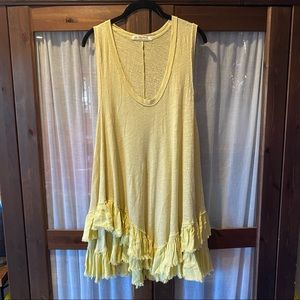 Pale yellow free people slip/tunic
